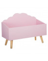 Coffre de rangement nuage - L 58 cm x P 28 cm x H 45 cm - Rose