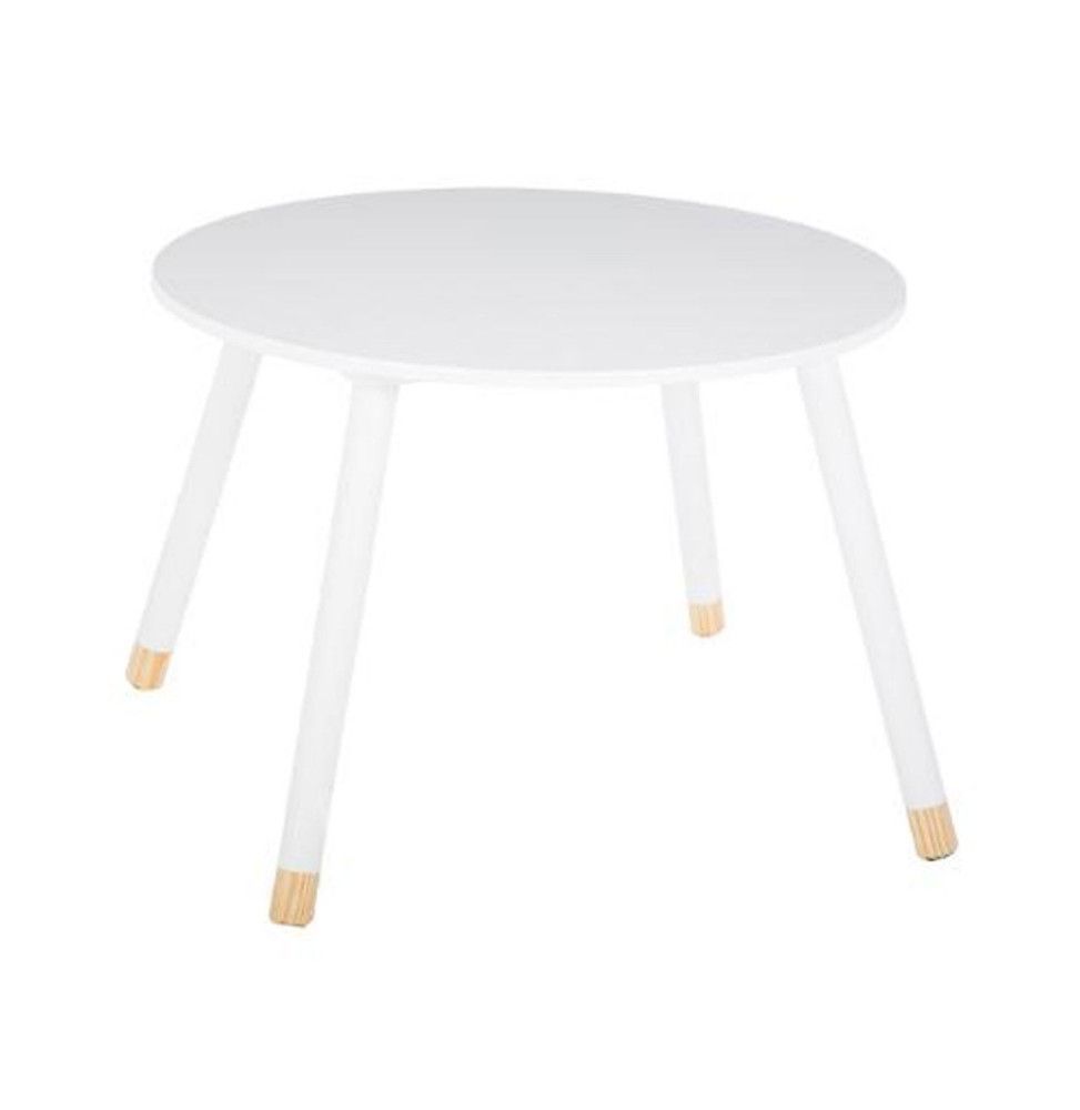 Table pour enfants - Douceur - 60 x 60 x 43 cm - Blanc