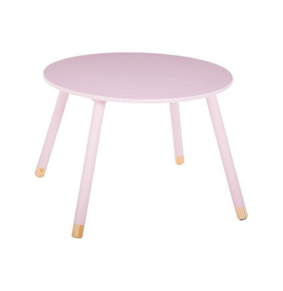 Table pour enfants - Douceur - 60 x 60 x 43 cm - Rose