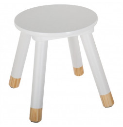 Tabouret - Douceur - 24 x 26,5 x 24 cm - Blanc