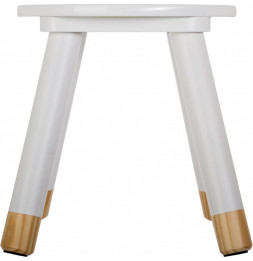 Tabouret - Douceur - 24 x 26,5 x 24 cm - Blanc