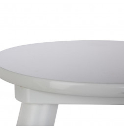 Tabouret - Douceur - 24 x 26,5 x 24 cm - Blanc