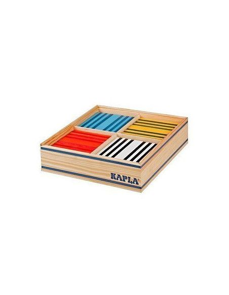 Kapla - Coffret Octocolor 100 planchettes colorées en pin des landes - Jeu pour enfant