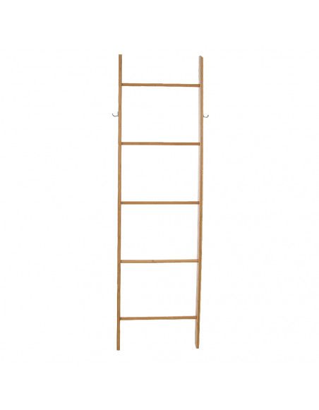 Echelle porte serviettes en bambou - 5 niveaux - ​​L 44 x P 4 x H 170 cm