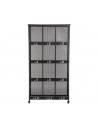 Bibliothèque 12 cases - Torof - L 95 cm x P 36,5 cm x H 181 cm - Métal - Noir