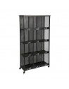 Bibliothèque 12 cases - Torof - L 95 cm x P 36,5 cm x H 181 cm - Métal - Noir