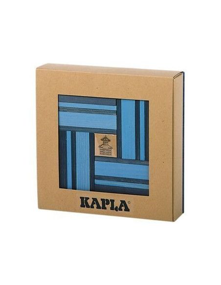 Kapla - Coffret planchettes + livre d'art - Bleu - Jeu de construction