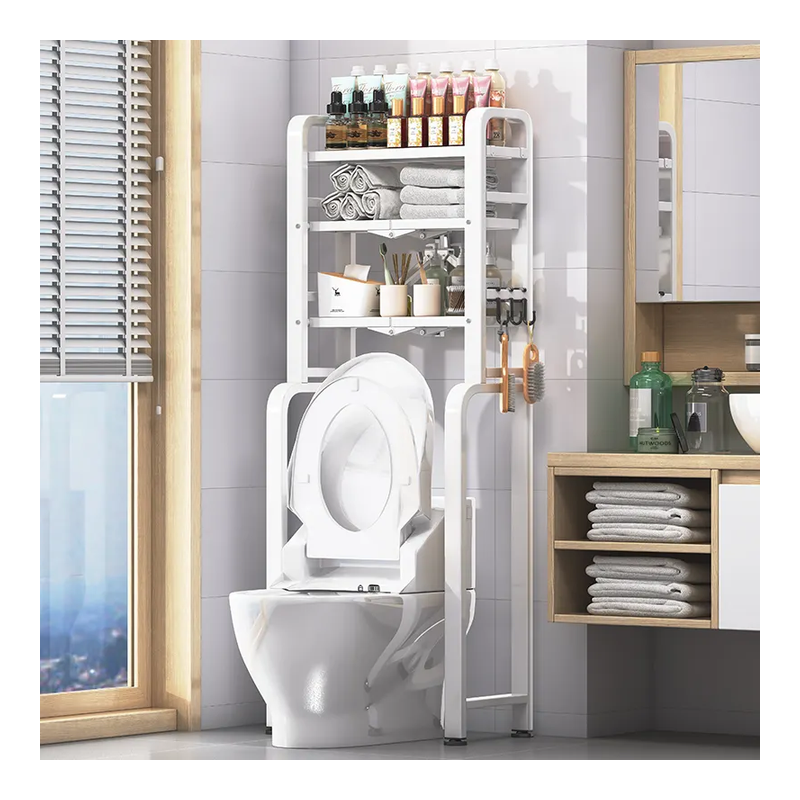 Étagère de Dessus de Machine à Laver  Métal Blanc  3 Niveaux  Pliable  152,5 x 71 x 50 cm