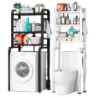 Étagère de Dessus de Machine à Laver  Métal Blanc  3 Niveaux  Pliable  152,5 x 71 x 50 cm