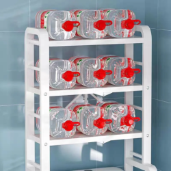 Étagère de Dessus de Machine à Laver  Métal Blanc  3 Niveaux  Pliable  152,5 x 71 x 50 cm