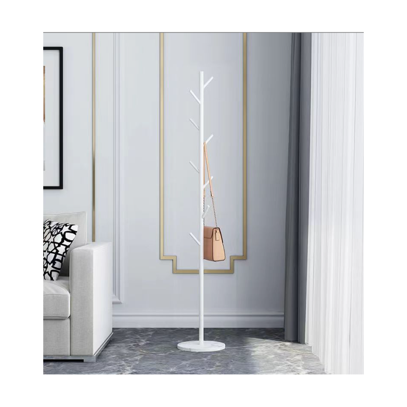 Porte-manteaux Blanc  7 crochets - D 38 x H 181 cm - Portemanteaux design