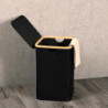 Panier à Linge Noir - Bambou FSC - Panier Rigide 54L