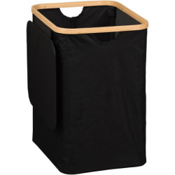 Panier à Linge Noir - Bambou FSC - Panier Rigide 54L