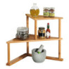 Étagère dAngle Cuisine - Bambou FSC - 52 cm x 29,5 cm x H 39 cm