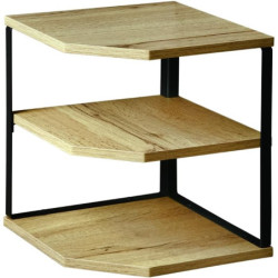 Étagère dAngle Cuisine - MDF FSC et Métal - 26 x 26 x 28 cm