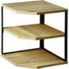 Étagère dAngle Cuisine - MDF FSC et Métal - 26 x 26 x 28 cm