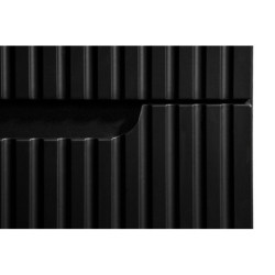 Ensemble Meuble Vasque 2 tiroirs et Plateau L 60 x P 40 x H 59,5 cm - Astral - Noir et effet chêne