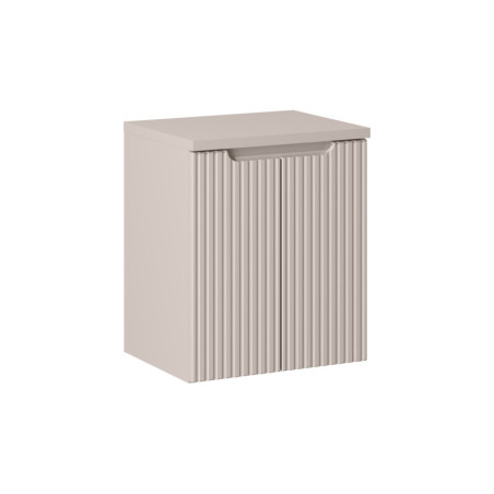 Ensemble Meuble Vasque 2 portes et Plateau L 50 x P 40 x H 59,5 cm - Astral - Beige crème
