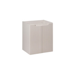 Ensemble Meuble Salle de Bain 2 portes + Vasque + Plateau L 50 x P 40 x H 59,5 cm - Astral - Beige crème