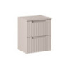Ensemble Meuble Vasque 2 tiroirs et Plateau L 50 x P 40 x H 59,5 cm - Astral - Beige crème