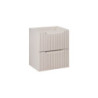 Ensemble Meuble Vasque 2 tiroirs et Plateau L 50 x P 40 x H 59,5 cm - Astral - Beige crème