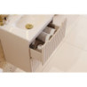 Ensemble Meuble Vasque 2 tiroirs et Plateau L 50 x P 40 x H 59,5 cm - Astral - Beige crème