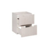 Ensemble Meuble Salle de Bain 2 tiroirs + Vasque + Plateau L 50 x P 40 x H 59,5 cm - Astral - Beige crème