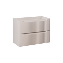 Ensemble Meuble Vasque 2 tiroirs et Plateau L 80 x P 40 x H 59,5 cm - Astral - Beige crème