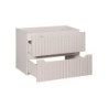 Ensemble Meuble Vasque 2 tiroirs et Plateau L 80 x P 40 x H 59,5 cm - Astral - Beige crème
