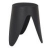 Lot de 6 Tabourets Légers Empilables en Plastique - Noir - D 30 x H 46 cm - Gain de place