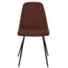 Chaise en Velours Côtelé Terracotta et Piètement en Métal Noir - Chaise de Salon, Salle à Manger