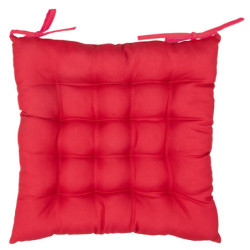 Lot de 6 galettes de Chaises Déperlantes Extérieur/Intérieur motifs estivaux 40x40cm - 2 Attaches Nouettes - Dolce Vita