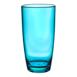 Lot de 24 Verres Haut Incassables en Plastique Alimentaire Durable - 49cL - Lave-Vaisselle - Bleu violet rouge jaune