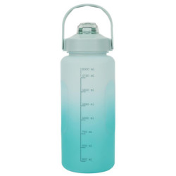 Lot de 3 Gourdes 2L Motivation Etanches et Graduées avec Sangle - Rose Bleu Violet