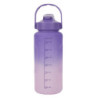 Lot de 3 Gourdes 2L Motivation Etanches et Graduées avec Sangle - Rose Bleu Violet