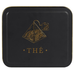 Boîte à Thé en Métal - Noir...