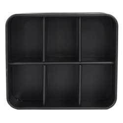 Boîte à Thé en Métal - Noir et Doré - Boîte de Conservation de Cuisine