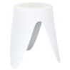 Tabouret Léger Empilable en Plastique - Tabouret Gain de Place Modulable | Blanc | D 30 x H 46 cm