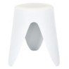 Tabouret Léger Empilable en Plastique - Tabouret Gain de Place Modulable | Blanc | D 30 x H 46 cm