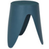 Tabouret Léger Empilable en Plastique - Tabouret Gain de Place Modulable | Bleu canard | D 30 x H 46 cm