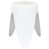 Lot de 3 Tabourets Légers Empilables en Plastique - Blanc Bleu Noir - D 30 x H 46 cm - Gain de place