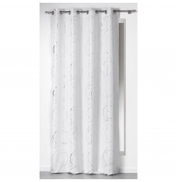 Rideau à oeillets - 140 x 260 cm - Polyester - Bully - Blanc