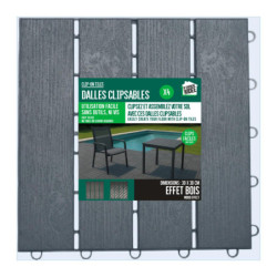 Lot de 8 packs de 4 soit 32 Dalles Clipsables 30 x 30 cm soit 2,88 m² Sol Extérieur