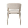 Lot de 2 Fauteuils Beige Tissu Pieds Métal 55 x 55 x 78 cm - Assise Confort