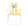 Chaise Ultra Pliante d'Extérieur à Rayures Bayadère - Jaune - 44 x 52 x 75 cm