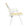Lot de 3 Chaises Pliantes Extérieur Multicolore Rayures 44 x 52 x 75 cm Gain de Place