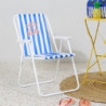 Lot de 3 Chaises Pliantes Extérieur Multicolore Rayures 44 x 52 x 75 cm Gain de Place