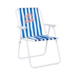 Lot de 3 Chaises Pliantes Extérieur Multicolore Rayures 44 x 52 x 75 cm Gain de Place