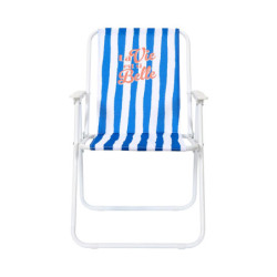 Lot de 3 Chaises Pliantes Extérieur Multicolore Rayures 44 x 52 x 75 cm Gain de Place