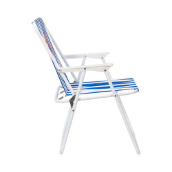 Lot de 3 Chaises Pliantes Extérieur Multicolore Rayures 44 x 52 x 75 cm Gain de Place